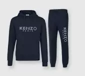 ensemble chandal kenzo 2020 velours de coton blue blanc